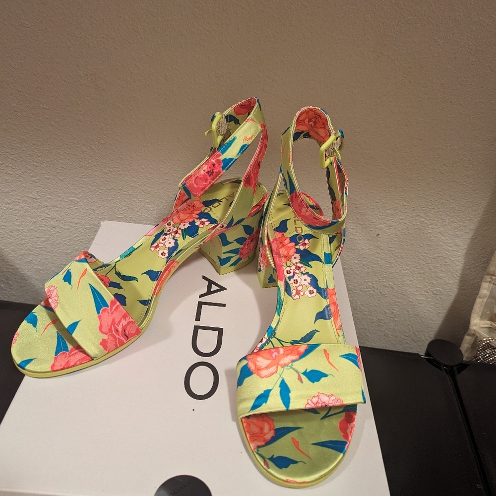 Aldo open toe block heel sandals